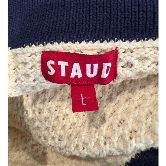 STAUD Altea Waffle-Knit Cotton-blend Maxi Dress Size Large - Picture 11 of 14